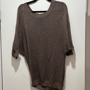 Express Shimmering Brown Knit Top